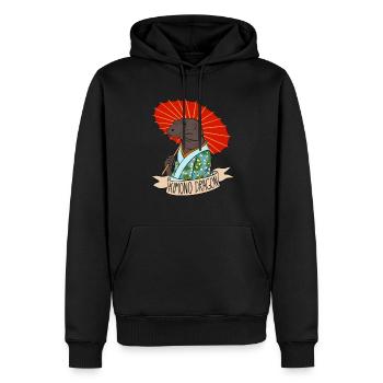 Komodo dragon kimono moniteur lézard reptile japonais - Sweat à capuche Premium bio Homme - noir - Devant - Nico (187cm)