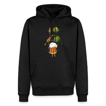 Handwerk Hopfen Weizen als Bier Fusion Tanz - Männer Premium Bio Hoodie - Schwarz - Vorne - Nico (187cm)