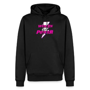 Feminist Feminist Feminism Woman Power GRL PWR - Sweat à capuche Premium bio Homme - noir - Devant - Nico (187cm)