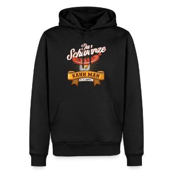 Das Schwarze kann man Abkratzen Grillen Geschenk - Männer Premium Bio Hoodie - Schwarz - Vorne - Nico (187cm)