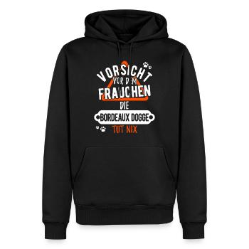 Bordeaux Dogge Hund Geschenk Frauchen - Männer Premium Bio Hoodie - Schwarz - Vorne - Nico (187cm)