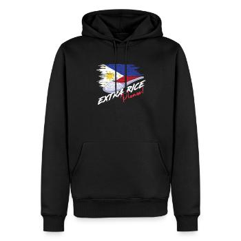 Extra Reis bitte philippinische Flagge Filipino Pinoy - Männer Premium Bio Hoodie - Schwarz - Vorne - Nico (187cm)