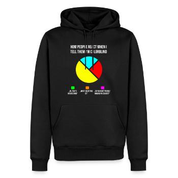 Kreisdiagramm farbenblind Reaktionen - Männer Premium Bio Hoodie - Schwarz - Vorne - Nico (187cm)