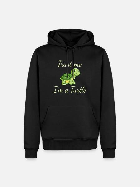 funny turtle - Men’s Premium Organic Hoodie - black