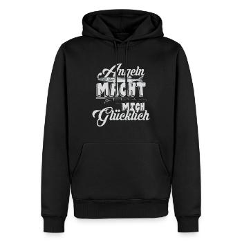 Angeln macht mich glücklich Anglershirt - Männer Premium Bio Hoodie - Schwarz - Vorne - Nico (187cm)