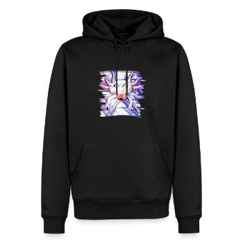 axolotl - Men’s Premium Organic Hoodie - black - Front - Nico (187cm)
