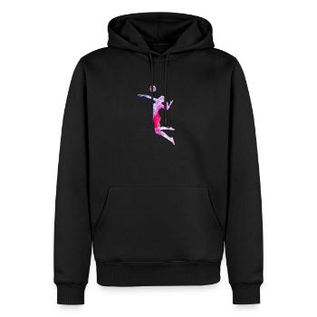 Voleyball pink - Männer Premium Bio Hoodie - Schwarz - Vorne - Nico (187cm)