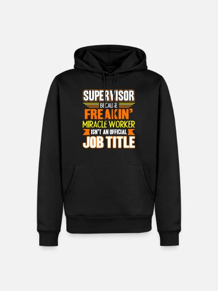 Le superviseur n'est pas un titre de poste officiel - Herre Premium økologisk hoodie - sort