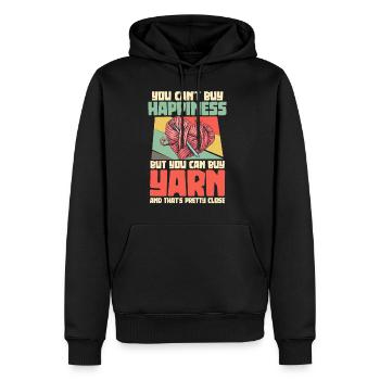 Stricken Häckeln Garn Strickerin Näherin - Männer Premium Bio Hoodie - Schwarz - Vorne - Nico (187cm)