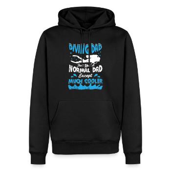 Fun Diving Father Diver Papa Gift - Men’s Premium Organic Hoodie - black - Front - Nico (187cm)
