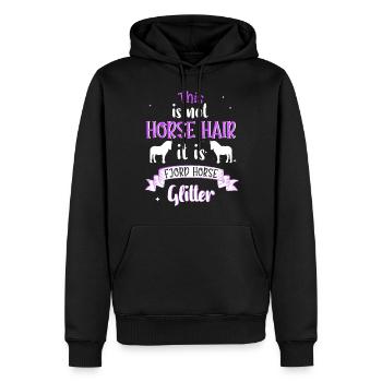 Fjordpferd Glitzer Norweger Geschenk Reiterin - Männer Premium Bio Hoodie - Schwarz - Vorne - Nico (187cm)