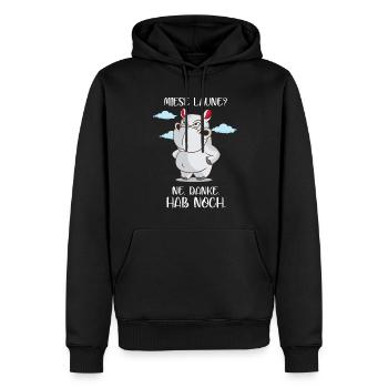 Meckerndes Nilpferd Miese Laune hab noch Nölpferd - Männer Premium Bio Hoodie - Schwarz - Vorne - Nico (187cm)