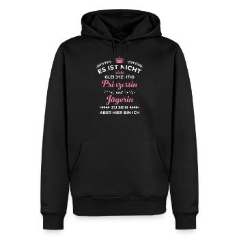 Jägerin Jagd Jagen Prinzessin Geschenk - Männer Premium Bio Hoodie - Schwarz - Vorne - Nico (187cm)