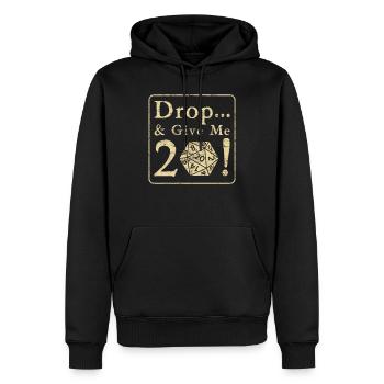 RPG Drop And Give Me 20 - Men’s Premium Organic Hoodie - black - Front - Nico (187cm)