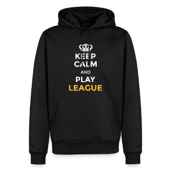 Keep calm and play league Be a legend gaming - Männer Premium Bio Hoodie - Schwarz - Vorne - Nico (187cm)