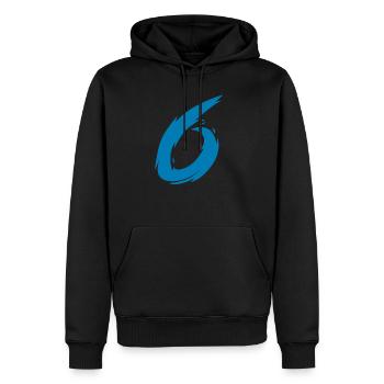 Zahl 6 - Männer Premium Bio Hoodie - Schwarz - Vorne - Nico (187cm)