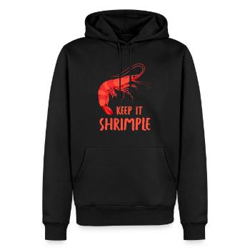 Crevettes Crevettes Keep it Crevettes Crevettes d'aquarium - Sweat à capuche Premium bio Homme - noir - Devant - Nico (187cm)