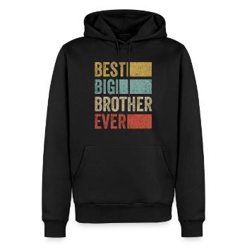 Best Big Brother Gift Sibling - Men’s Premium Organic Hoodie - black - Front - Nico (187cm)