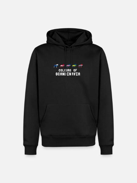 Couleurs de la Scandinavie - Scandinavie - Sweat à capuche Premium bio Homme - noir