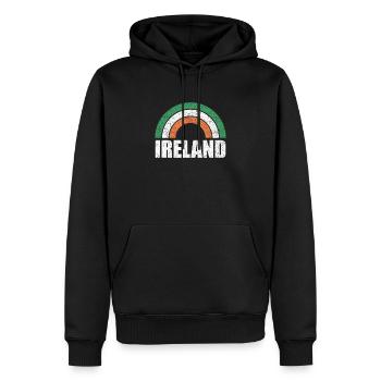 Drapeau de l'Irlande Sunshine Lover Irish Gift - Sweat à capuche Premium bio Homme - noir - Devant - Nico (187cm)