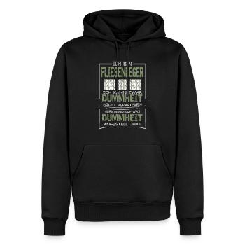 Fliesenleger - Männer Premium Bio Hoodie - Schwarz - Vorne - Nico (187cm)