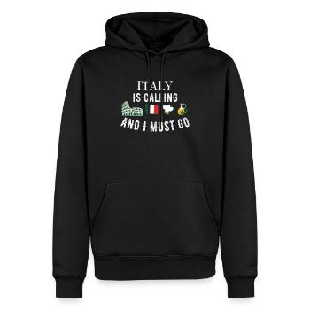 Italien Italiener Italienerin Rom Urlaub Geschenk - Männer Premium Bio Hoodie - Schwarz - Vorne - Nico (187cm)