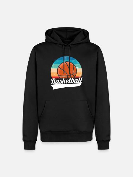 basketball - Sweat à capuche Premium bio Homme - noir