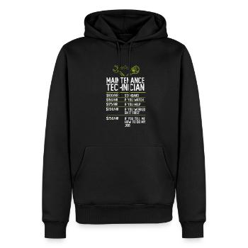 Maintenance Technician Technician Gift Gift Idea - Men’s Premium Organic Hoodie - black - Front - Nico (187cm)