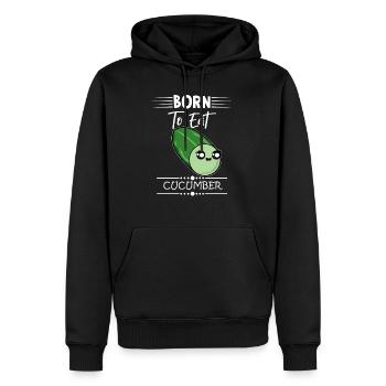 Gurken Spruch - Männer Premium Bio Hoodie - Schwarz - Vorne - Nico (187cm)