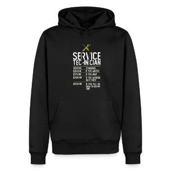 Technicien de service cadeau cadeau idée - Sweat à capuche Premium bio Homme - noir - Devant - Nico (187cm)