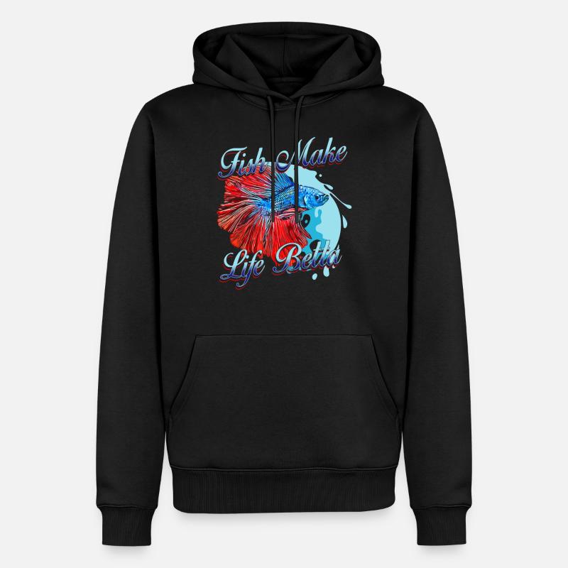 Fish Make Life Betta - Männer Premium Bio Hoodie - Schwarz