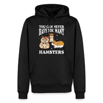 hamster - Sweat à capuche Premium bio Homme - noir - Devant - Nico (187cm)