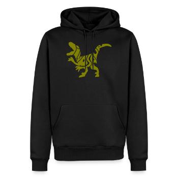 Dinosaurier - Männer Premium Bio Hoodie - Schwarz - Vorne - Nico (187cm)