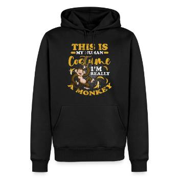 Affe Kostüm Gorilla Primat Monkey Primat Tier - Männer Premium Bio Hoodie - Schwarz - Vorne - Nico (187cm)