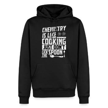 chemistry - Men’s Premium Organic Hoodie - black - Front - Nico (187cm)
