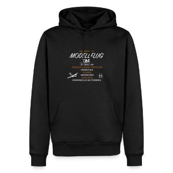 Modellflug Modellflugzeug Modellfliegen - Männer Premium Bio Hoodie - Schwarz - Vorne - Nico (187cm)