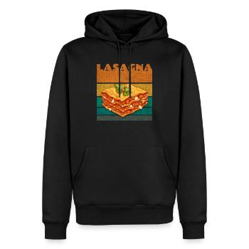 Lasagne Lasagne Retro Vintage Pasta Gift - Sweat à capuche Premium bio Homme - noir - Devant - Nico (187cm)