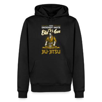 Old Man Jiu Jitsu Alter Mann Opa Kämpfer Geschenk - Männer Premium Bio Hoodie - Schwarz - Vorne - Nico (187cm)