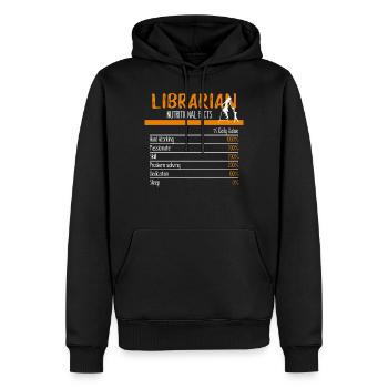Ingrédients bibliothécaires - Sweat à capuche Premium bio Homme - noir - Devant - Nico (187cm)