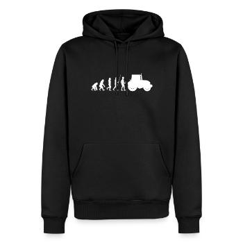 tracteur - Sweat à capuche Premium bio Homme - noir - Devant - Nico (187cm)