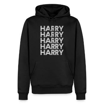Harry Harry Harry Spitzname - Männer Premium Bio Hoodie - Schwarz - Vorne - Nico (187cm)