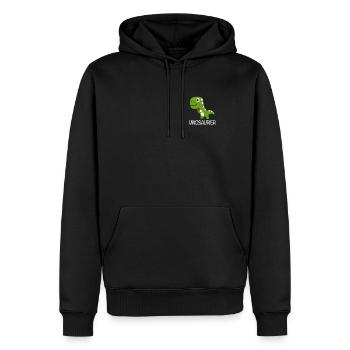 Rotwein Dinosaurier Wein Vinosaurier Dino Geschenk - Männer Premium Bio Hoodie - Schwarz - Vorne - Nico (187cm)