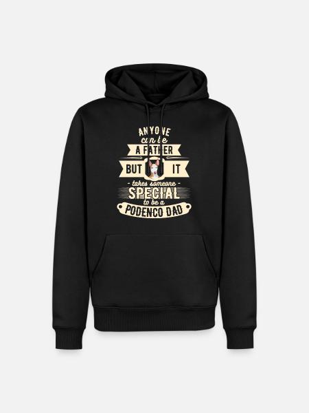 Cadeau de chien Podenco pour le propriétaire - Sweat à capuche Premium bio Homme - noir