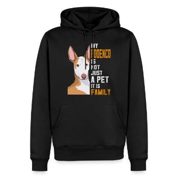 Podenco Hund Geschenk Familie - Männer Premium Bio Hoodie - Schwarz - Vorne - Nico (187cm)