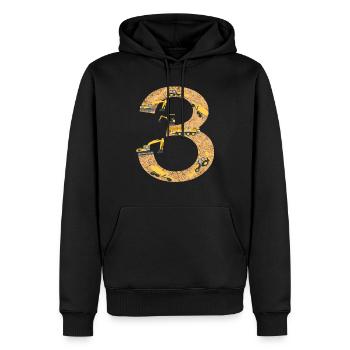 3.Geburtstag Ich bin 3 Jahre Geburtstag - Männer Premium Bio Hoodie - Schwarz - Vorne - Nico (187cm)