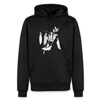 Idée de cadeau Vintage Peas Plant Nature Food - Sweat à capuche Premium bio Homme - noir - Devant - Nico (187cm)