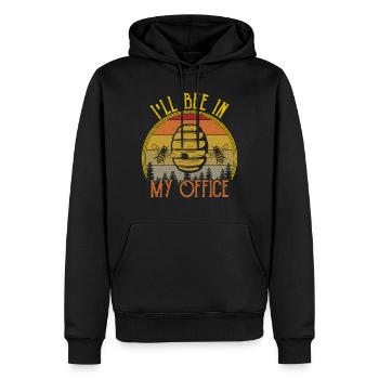 Beekeeper Shirt Vintage I'll Bee In My Office - Men’s Premium Organic Hoodie - black - Front - Nico (187cm)