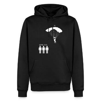 Lustiges Fallschirmspringen Geschenk für Männer - Männer Premium Bio Hoodie - Schwarz - Vorne - Nico (187cm)