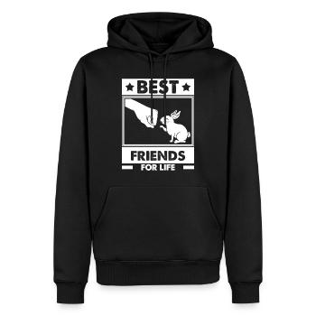 Meilleur cadeau de lapin de lapin d'amis pour la vie - Sweat à capuche Premium bio Homme - noir - Devant - Nico (187cm)