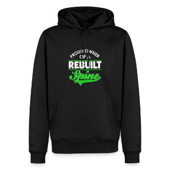 Fier propriétaire d'un reconstruit - Sweat à capuche Premium bio Homme - noir - Devant - Nico (187cm)